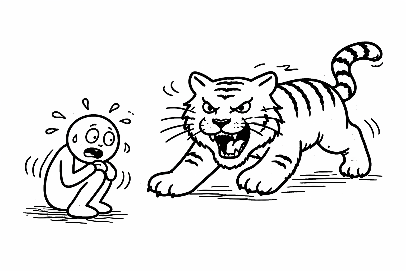 Fear response illustration