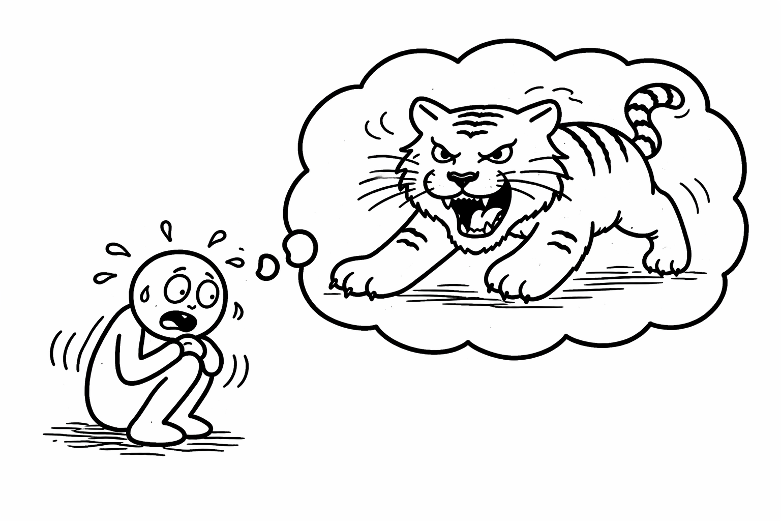 Anxiety response illustration